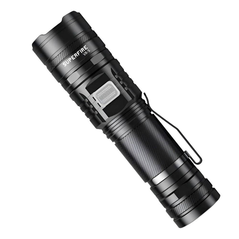 Linterna Superfire V8-s 2000lm Luz Blanca - Blanco - Negro